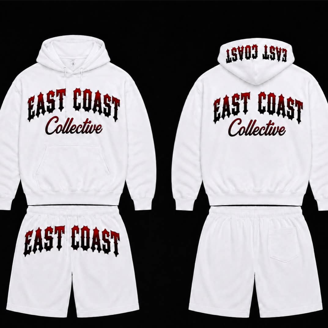 White Short Ombre Tracksuit